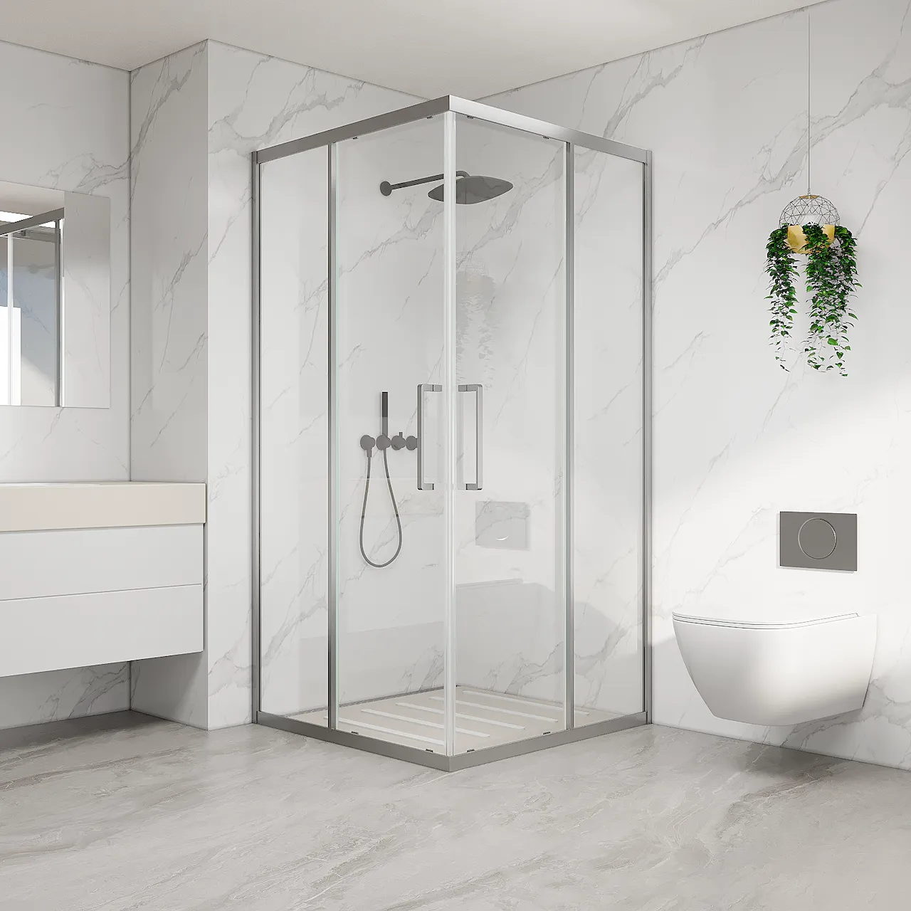 Modern Sliding Shower Enclosure (A803)