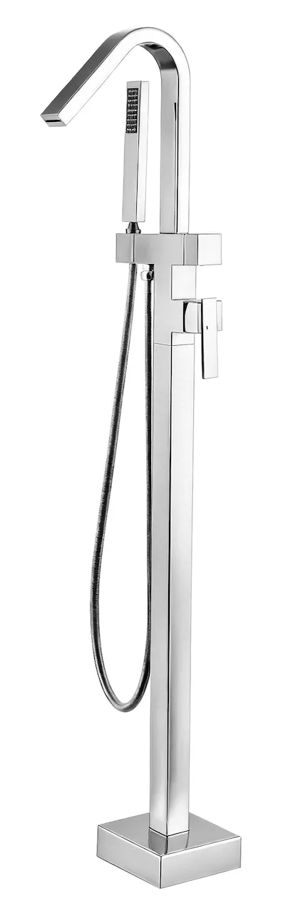 Modern Floor-Mounted Tub Filler With Hand Shower (T1023)