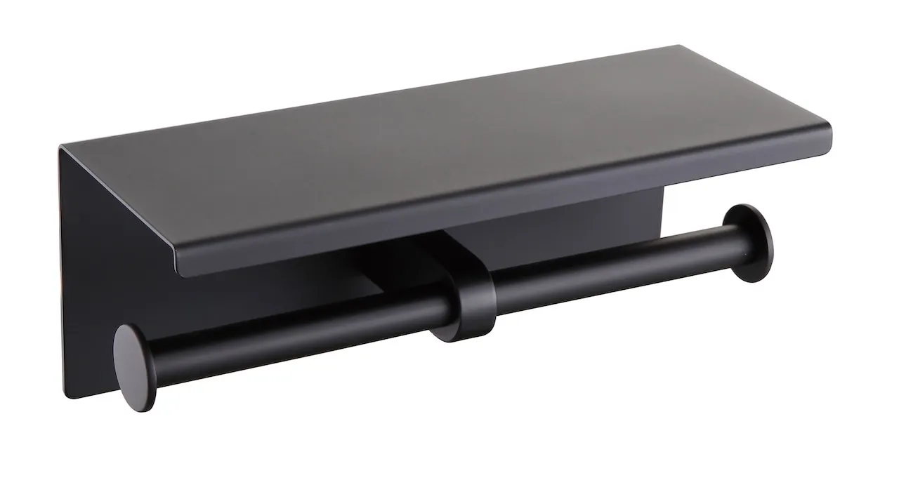 Double Roll Toilet Paper Holder With Shelf (2706A)
